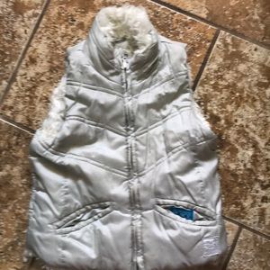 Beautiful silver and white fur vest